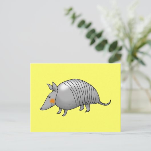 Cute armadillo briefkaart (Staand voorkant)