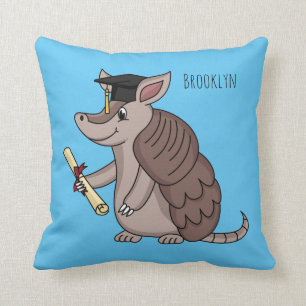 Cute armadillo met cartoon met degressieve dop kussen
