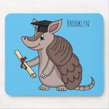 Cute armadillo met cartoon met degressieve dop