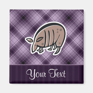 Cute Armadillo Paars Magneet