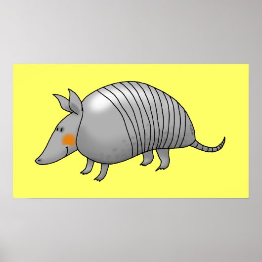 Cute armadillo poster (Voorkant)