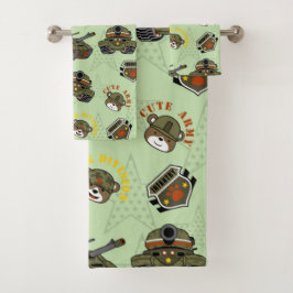 Cute Army Beer Pattern Bad Handdoek