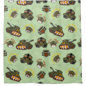 Cute Army Beer Pattern Douchegordijn (Voorkant)