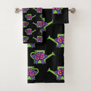 Cute arrosage canne avec Bouquet de fleurs