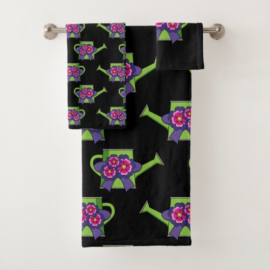 Cute arrosage canne avec Bouquet de fleurs (En situation)