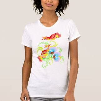 Cute art deco bloemen t-shirt