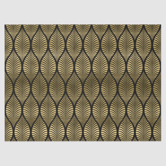 Cute art deco leaf tissuepapier (Voorkant)
