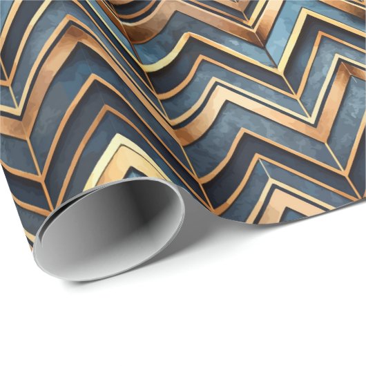 Cute Art Deco tiled pattern Wrapping Paper  Cadeaupapier (Rol Hoek)