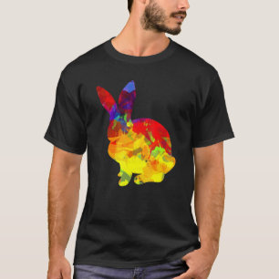Cute Artsy Geometric Rabbit Bunny for Artist Rabbi T-shirt