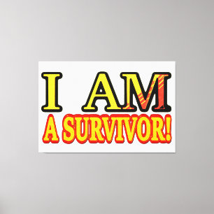 Cute Artwork Design "SURVIVOR". Bestel nu Canvas Afdruk