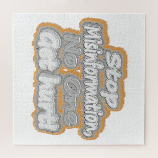Cute Artwork over "Stop Misinformation". Kopen Legpuzzel (Horizontaal)