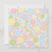 Cute as a Button Boy Baby shower Invitation (Dos)