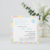 Cute as a Button Boy Baby shower Invitation (Debout devant)