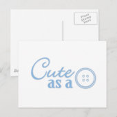 Cute as a Button Briefkaart (Voorkant / Achterkant)
