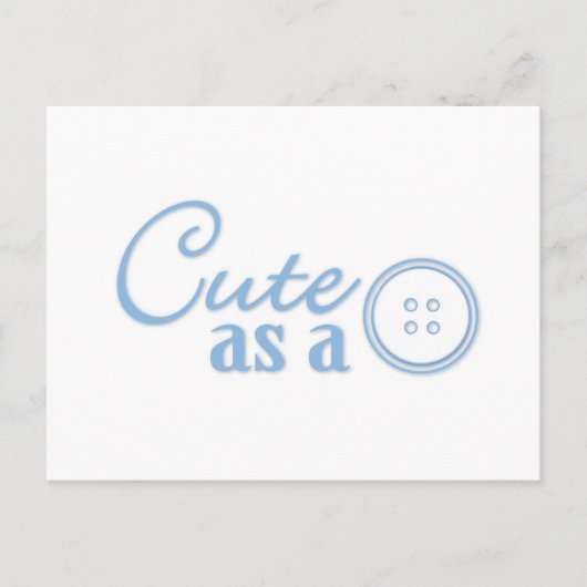 Cute as a Button Briefkaart (Voorkant)