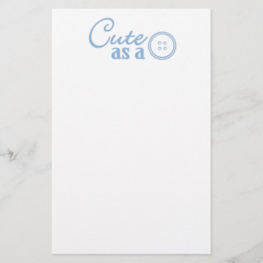 Cute as a Button Briefpapier (Voorkant)