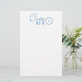 Cute as a Button Briefpapier (Staand voorkant)