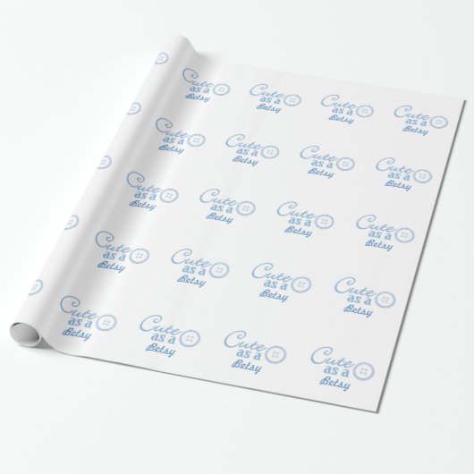 Cute as a Button Cadeaupapier (Uitgerold)
