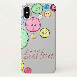 Cute as a Button iPhone X Hoesje