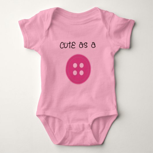Cute as a Button - Girl Romper (Voorkant)