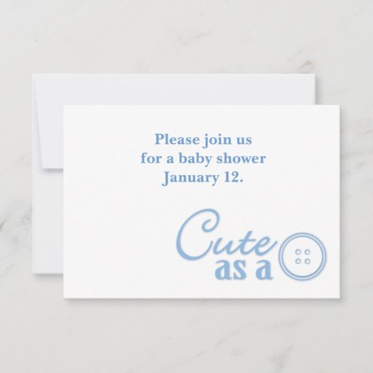 Cute as a Button Kaart (Voorkant)