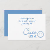 Cute as a Button Kaart (Voorkant / Achterkant)