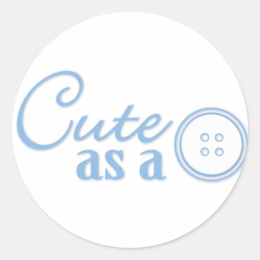 Cute as a Button Ronde Sticker (Voorkant)