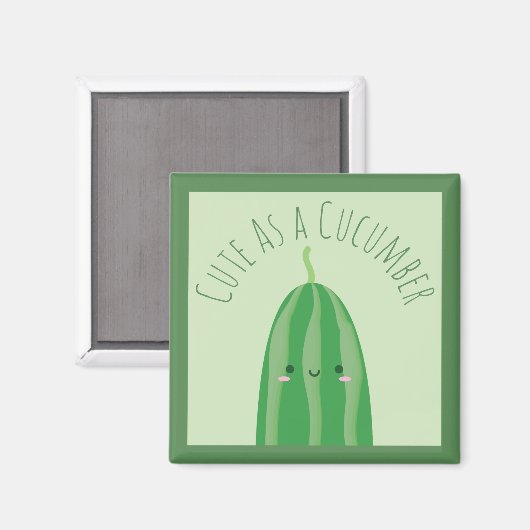 Cute as a Cucumber Funny Cutecumber Magneet (Voorkant / Achterkant)