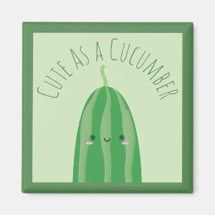 Cute as a Cucumber Funny Cutecumber Magneet