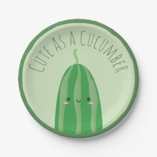 Cute as a Cucumber Funny Cutecumber Papieren Bordje