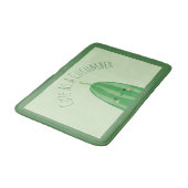 Cute as a Cucumber Funny Kawaii Cutecumber Badmat (Gekanteld)