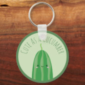 Cute as a Cucumber Funny Kawaii Cutecumber Sleutelhanger (Voorkant)