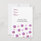 Cute as Button Baby shower Invitation Kaart (Achterkant)