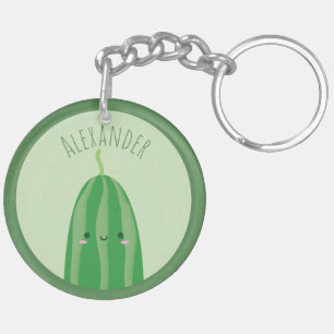 Cute as Cucumber Funny Kawaii Cutecumber Name Sleutelhanger