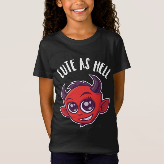 Cute as Hell Devil T-shirt (Voorkant)