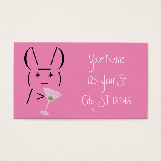 Cute Ascii bunny holding martini Thunder_Cove (Devant)