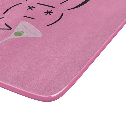 Cute Ascii bunny holding martini Thunder_Cove Snijplank (Hoek)