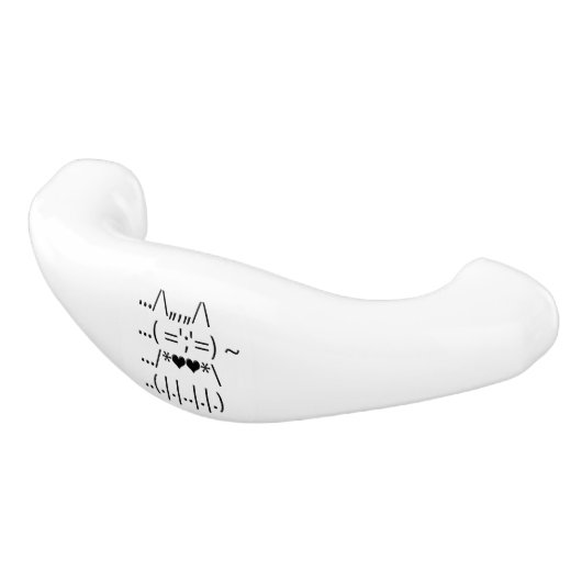 Cute ASCII Cat Drawer Pull Keramische Ladegreep (Gekanteld)