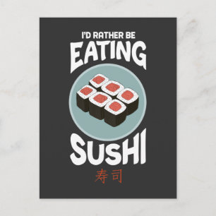 Cute Asian Food Kawaii Sushi Rice Fish Lover Briefkaart