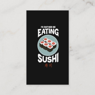 Cute Asian Food Kawaii Sushi Rice Fish Lover Visitekaartje