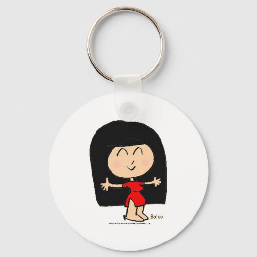 CUTE ASIAN GIRL SLEUTELHANGER (Voorkant)