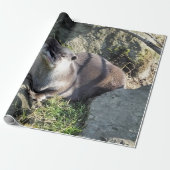CUTE ASIAN OTTER CADEAUPAPIER (Uitgerold)