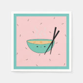 Cute asiatique ramen soupe serviettes en papier (Devant)
