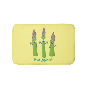 Cute asparaging vegetable trio cartoon badmat