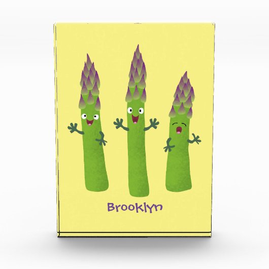 Cute asparaging vegetable trio cartoon fotoblokken (Voorkant)