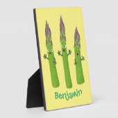 Cute asparaging vegetable trio cartoon fotoplaat (Zijkant)