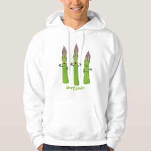Cute asparaging vegetable trio cartoon hoodie