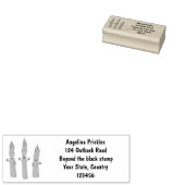 Cute asparaging vegetable trio cartoon 	rubberstempel (Gestempeld)