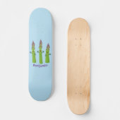 Cute asparaging vegetable trio cartoon skateboard (Voorkant)