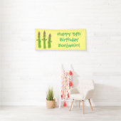Cute asparaging vegetable trio cartoon spandoek (Insitu)